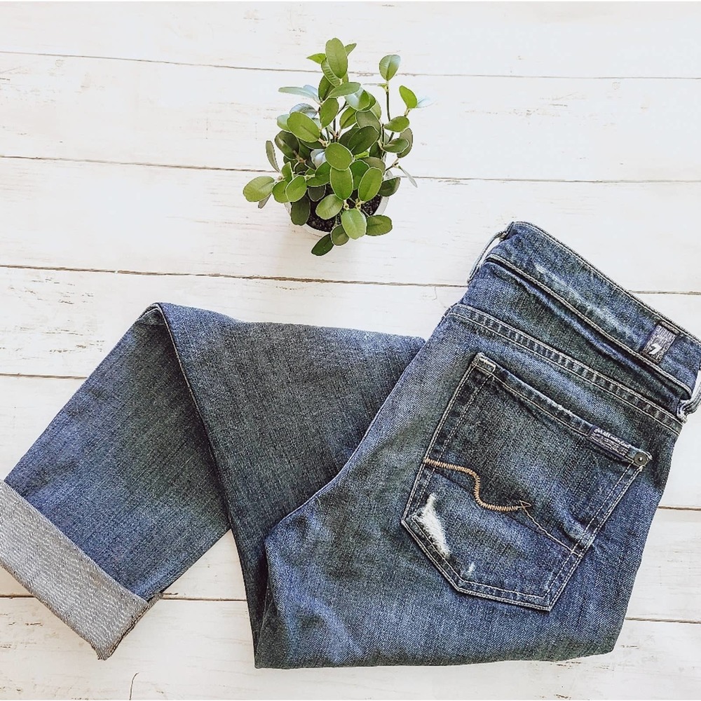 7 For All Mankind Josefina Distressed Boyfriend Jeans